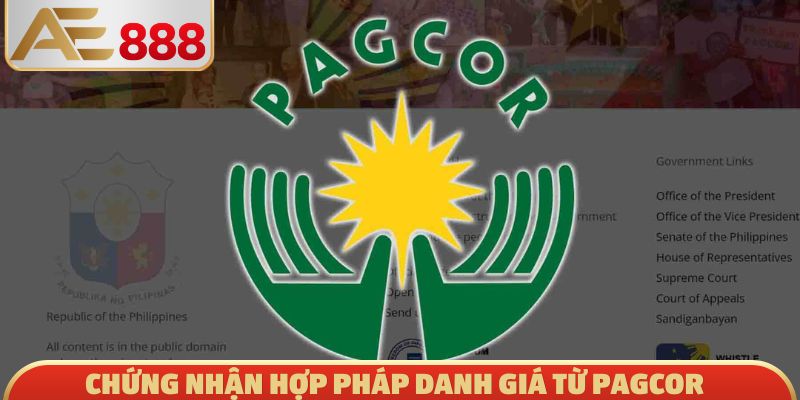 Chứng nhận hợp pháp danh giá từ PAGCOR